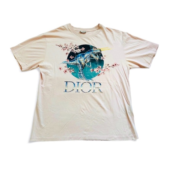 Dinosaur Dior Hajime Sorayama Shirt Button Up Dior Robot Dinosaur